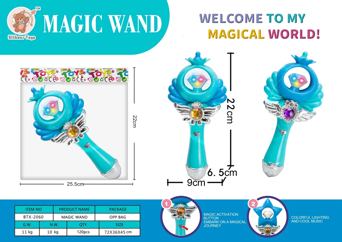 Colorful Light-Up Frozen Musical Light-Up Magic Wand - Sakura - image 1