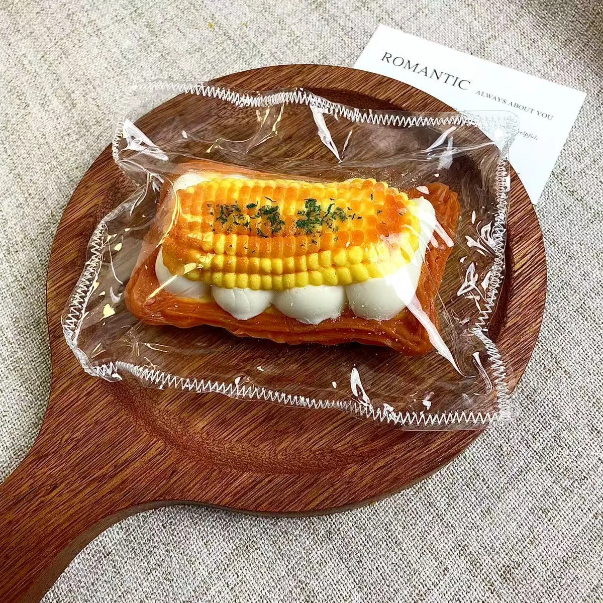 Corn Cream Pastry Tart Squishy Toy - image 1