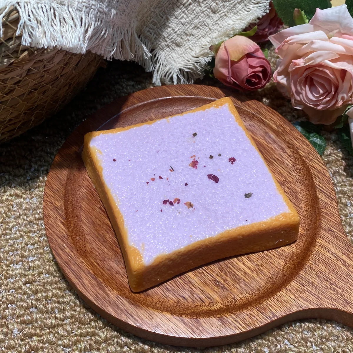 Taro Toast Slice Squishy Toy - image 1