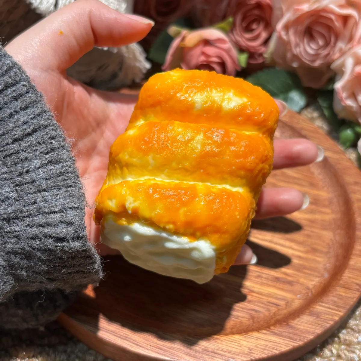 Cream Puff Tube Squishy Toy - image 1