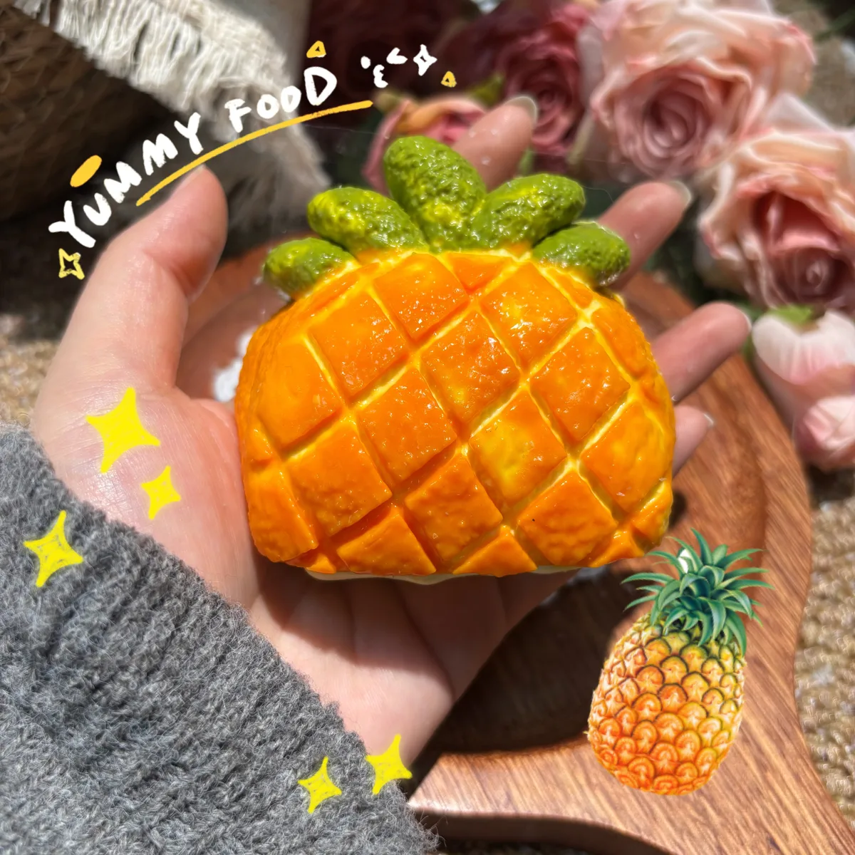 Big Pineapple Bread Squishy Toy - image 1
