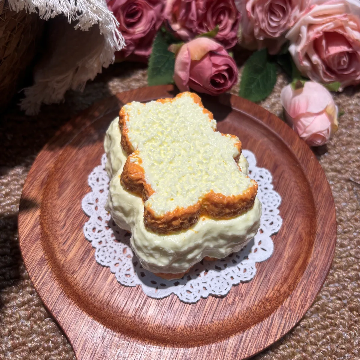 Super Thick Triple Filled Bear Toast Squishy Toy - image 1