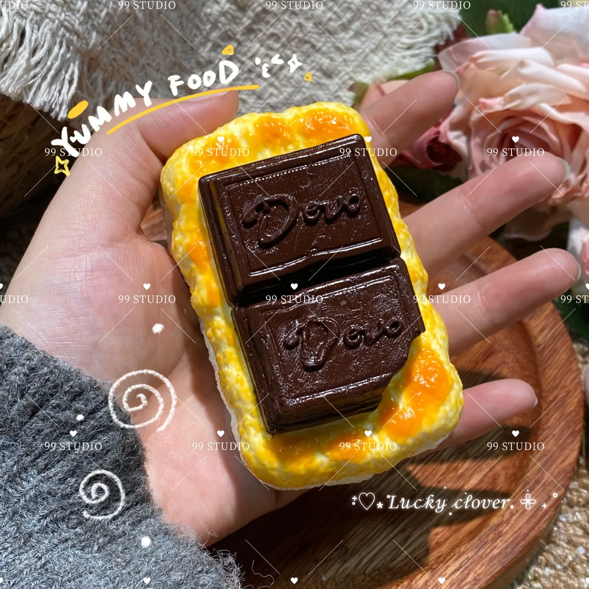 Chocolate Cream Bread Squishy Toy - image 1