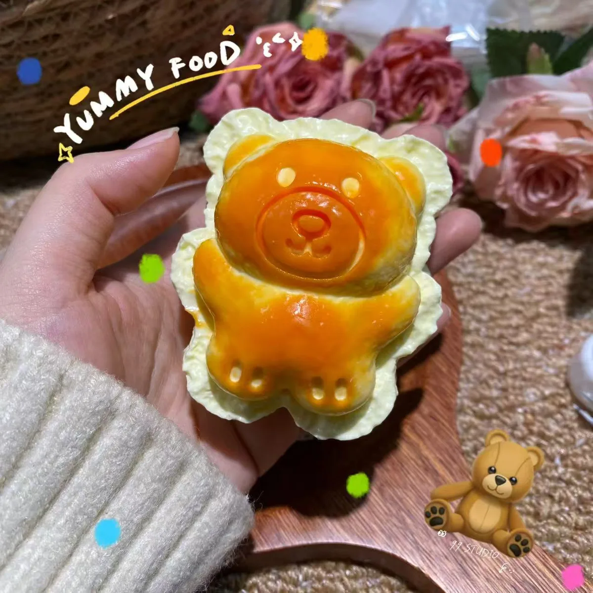 Bear Cream Cookie Squishy Toy - image 1