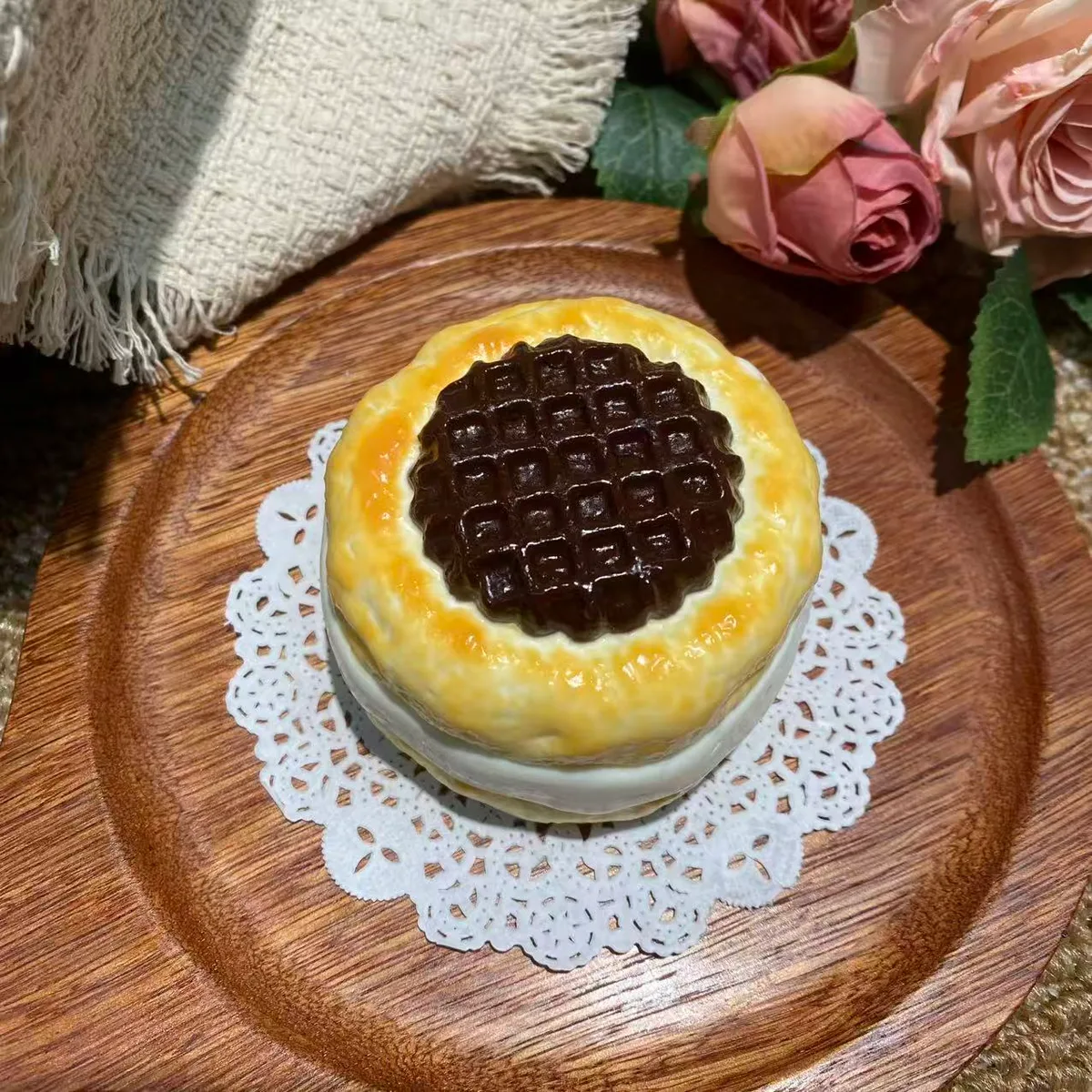 Chocolate Waffle Bread Squishy Toy - image 1