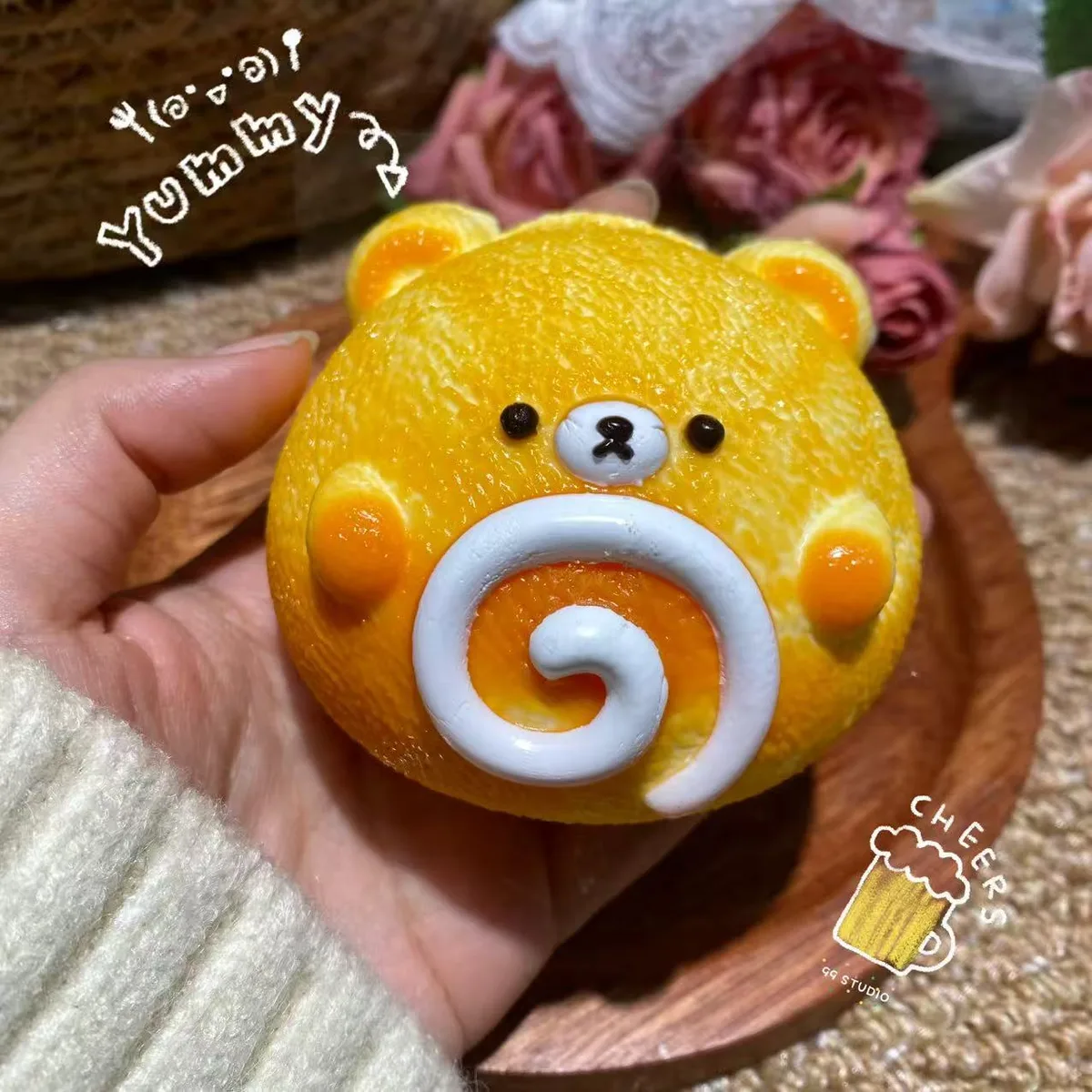 Roll Roll Cream Bear Bread Squishy Toy - image 1