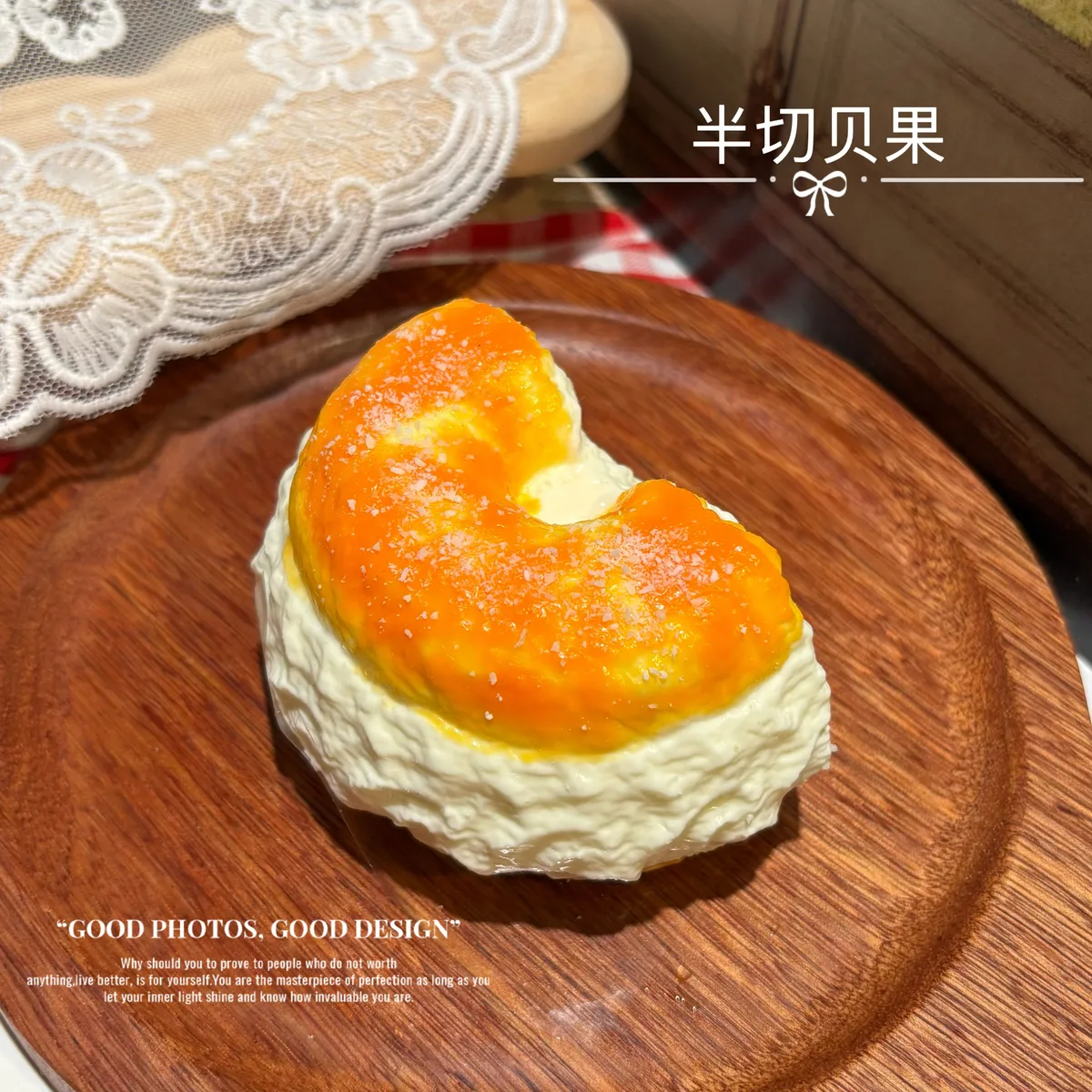 Half-Cut Filled Bagel Squishy Toy - image 1