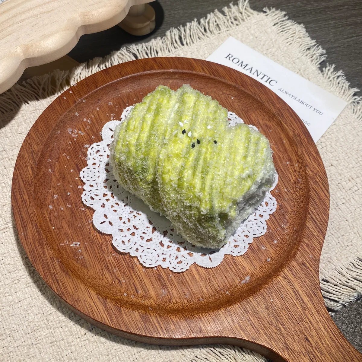 Matcha Puff Pastry Bun Squishy Toy - image 1