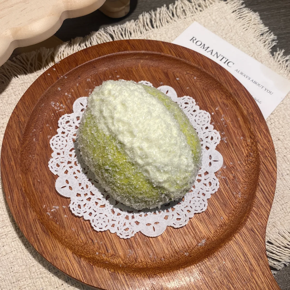 Matcha Chubby Cream Bun Squishy Toy - image 1