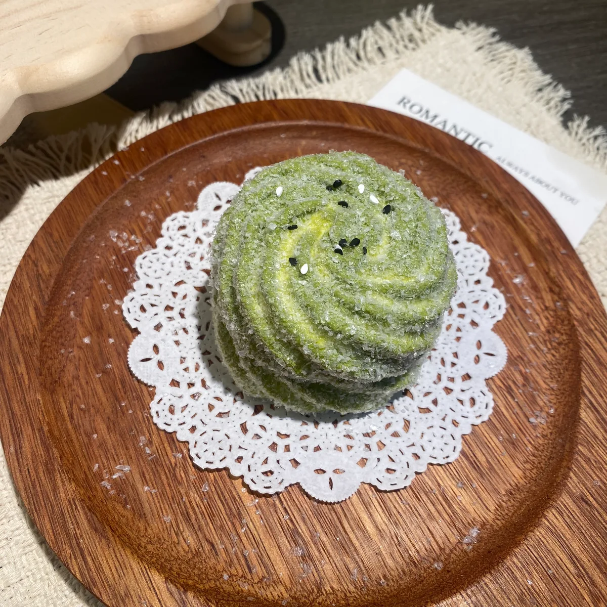 Matcha Spiral Bread Squishy Toy - image 1