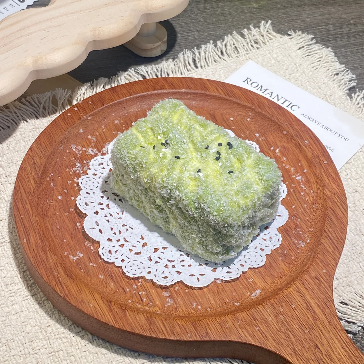 Matcha Square Cake Squishy Toy - image 1