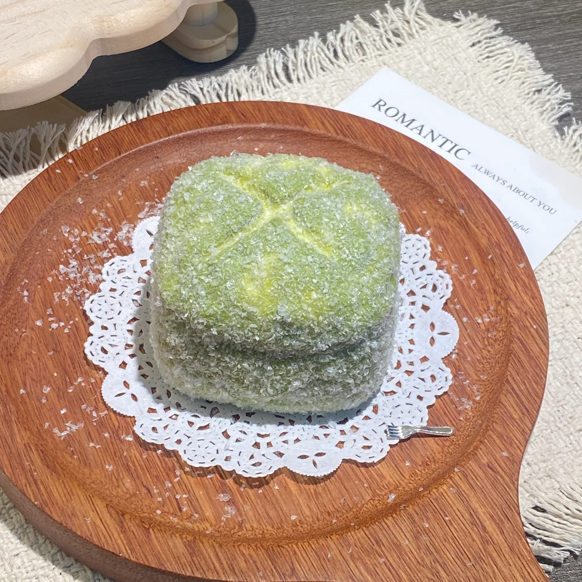 Matcha Cross Soft Bread Squishy Toy - image 1
