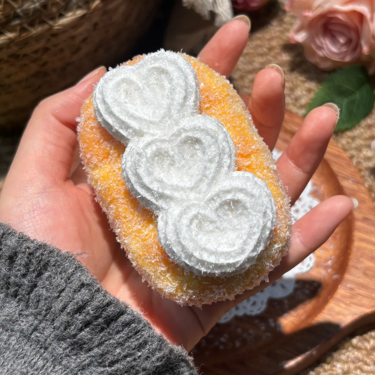 Heart Cream Bread Squishy Toy - image 1