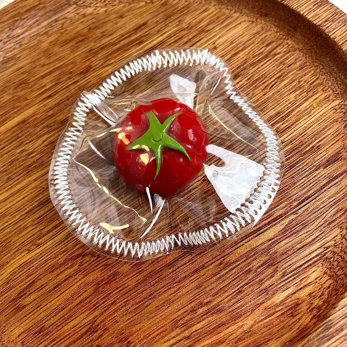 Mini Red Tomato Charm Squishy - image 1