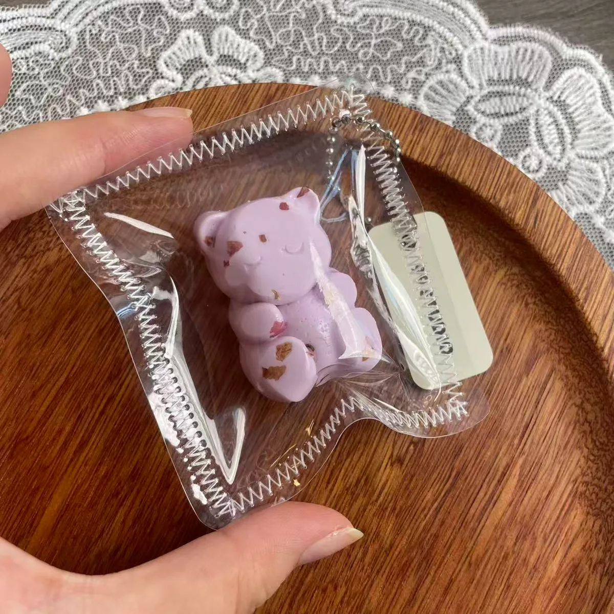 Taro Bear Gummy Charm Squishy - image 1