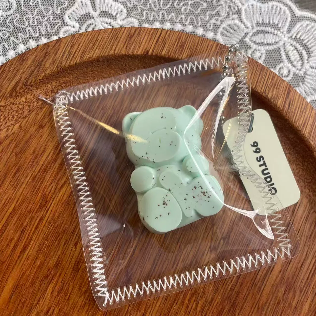 Mint Bear Gummy Charm Squishy - image 1
