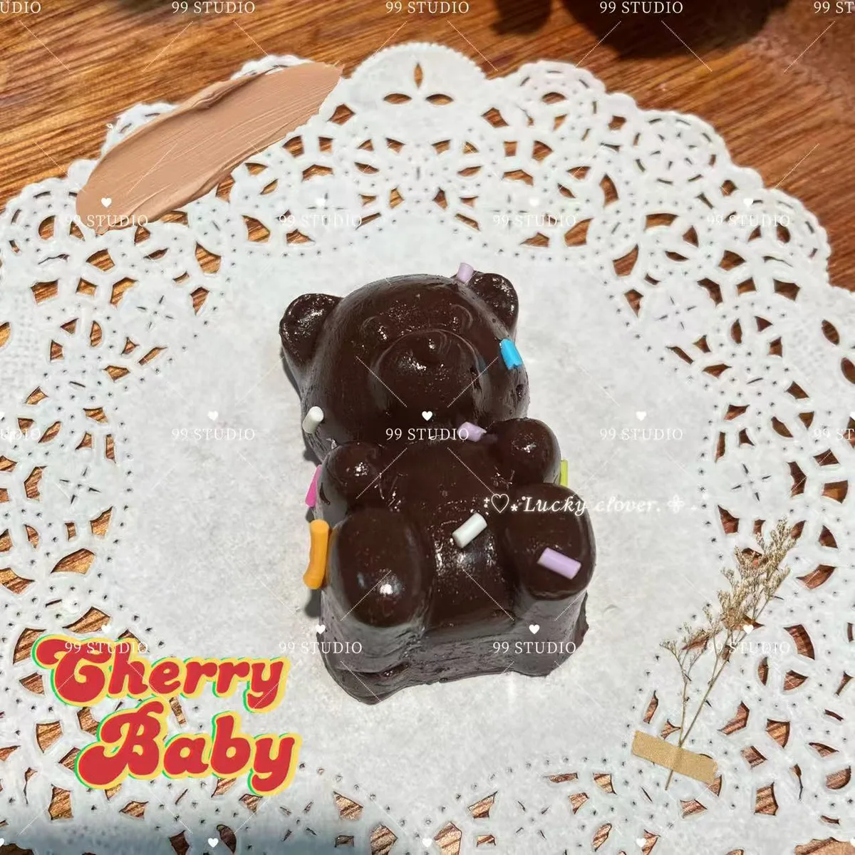 Chocolate Bear Gummy Charm Squishy - image 1