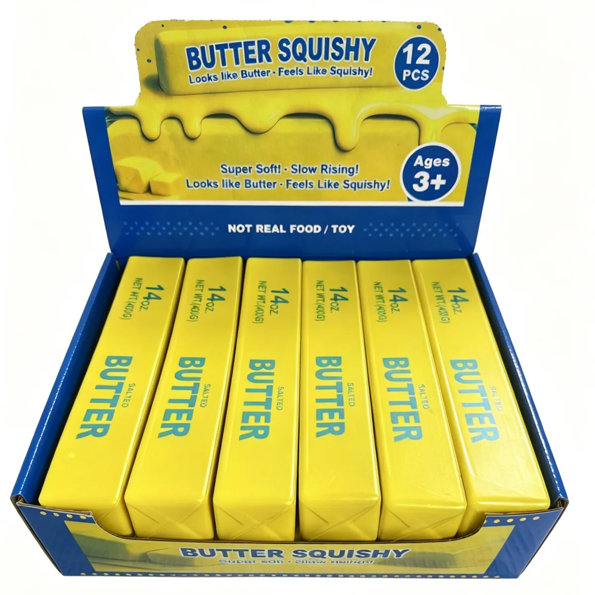 24cm Medium Gold Butter Stick Squishy Toy