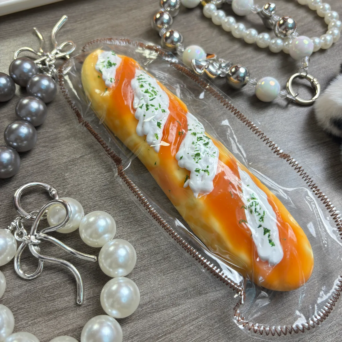 Long Scallion Baguette Squishy Toy