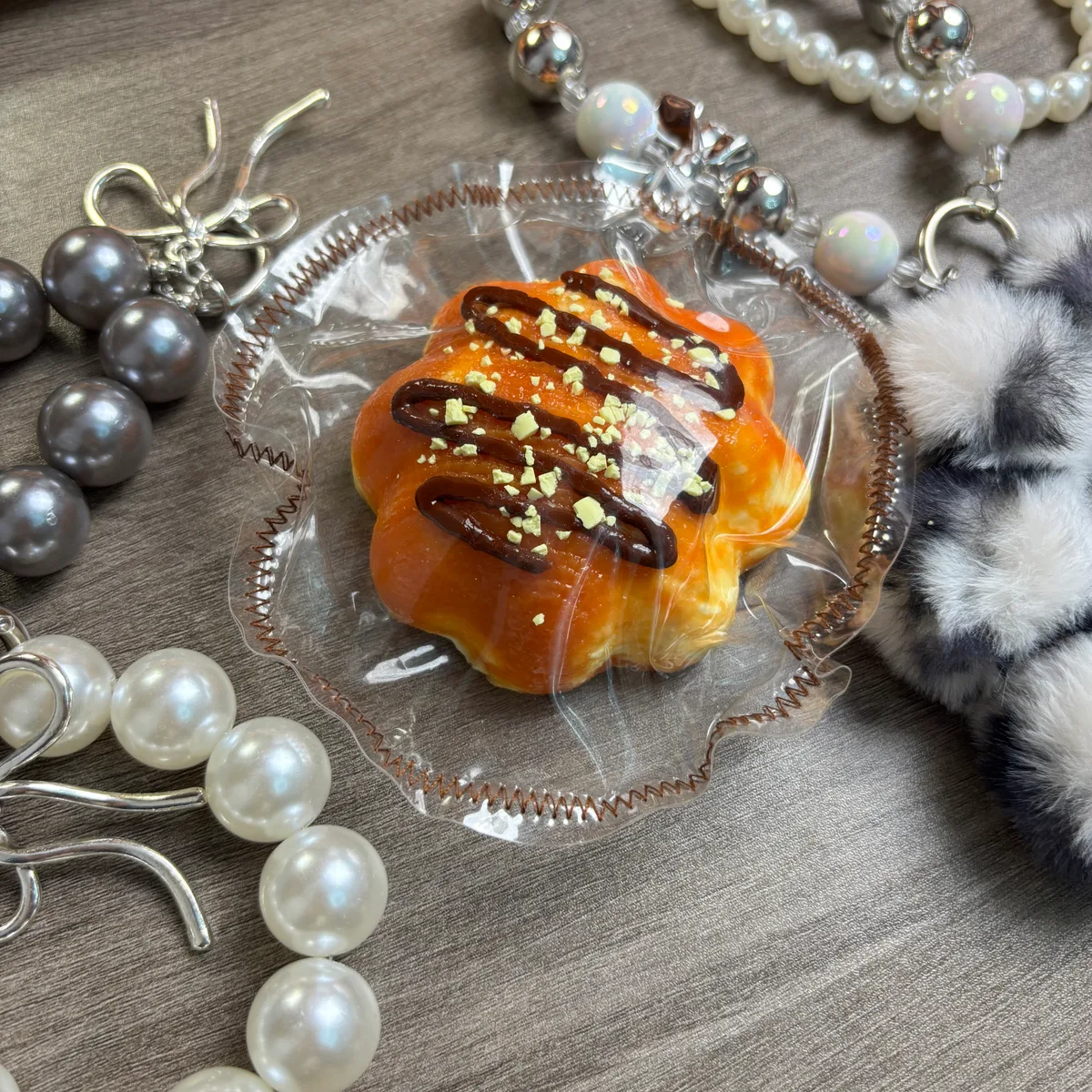 Raw Chocolate Snow Bun Squishy Toy - image 1
