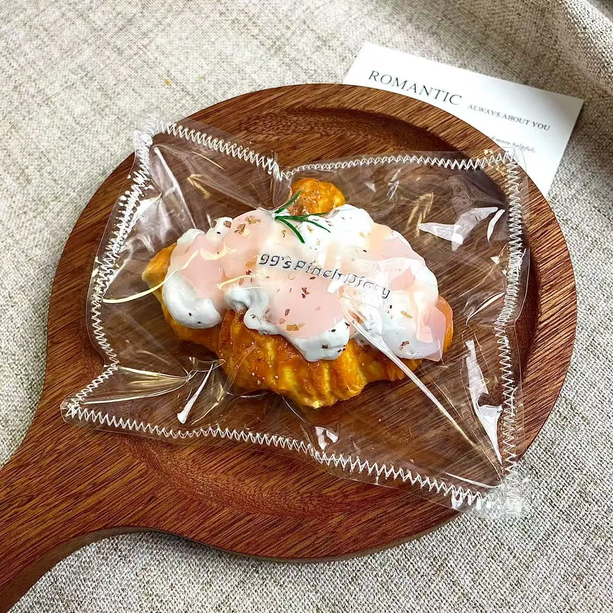 Honey Peach Croissant Squishy Toy - image 1
