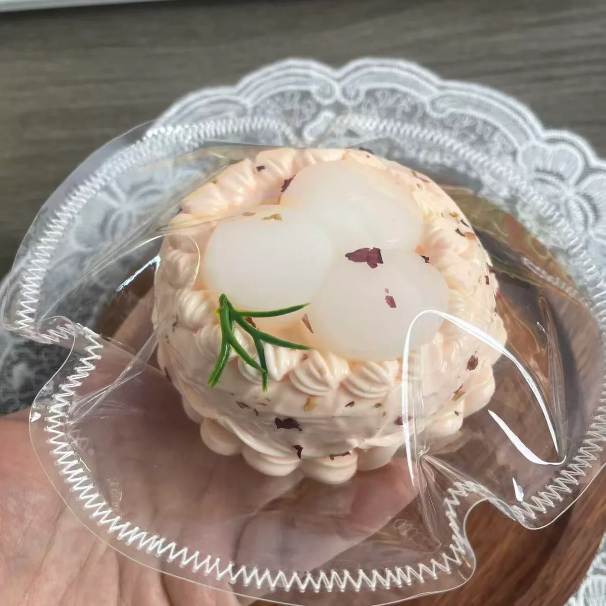 Rose Lychee Cream Cake Squishy Toy - image 1