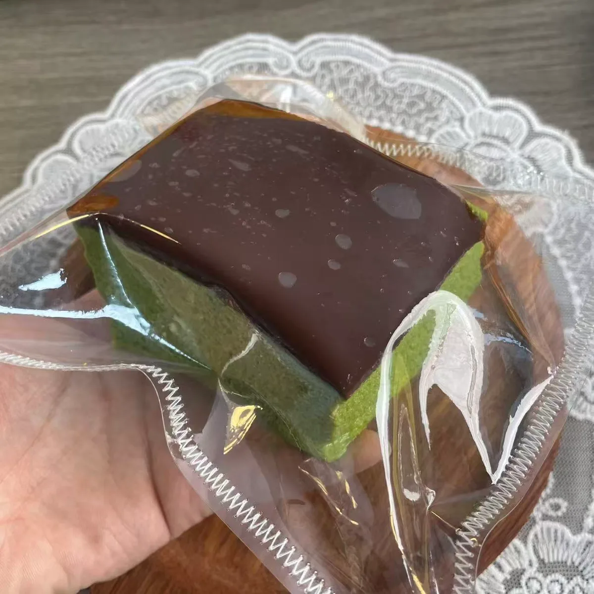 Chocolate Matcha Classic Cake Squishy Toy - image 1