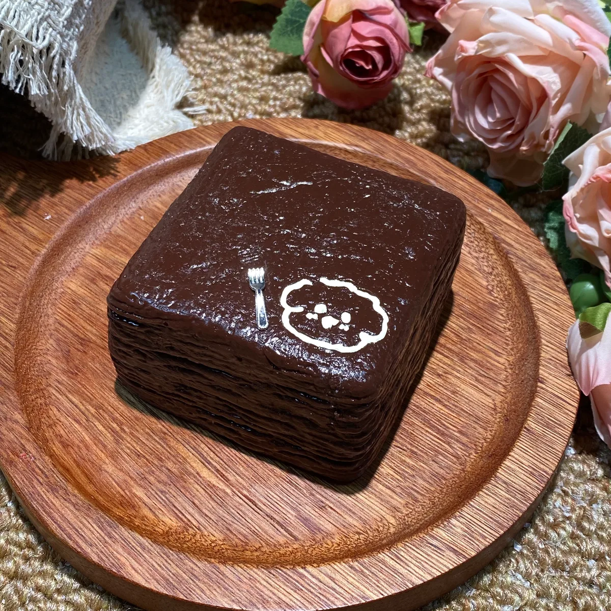 Super Thick Rich Chocolate Puppy Cake Squishy Toy - image 1