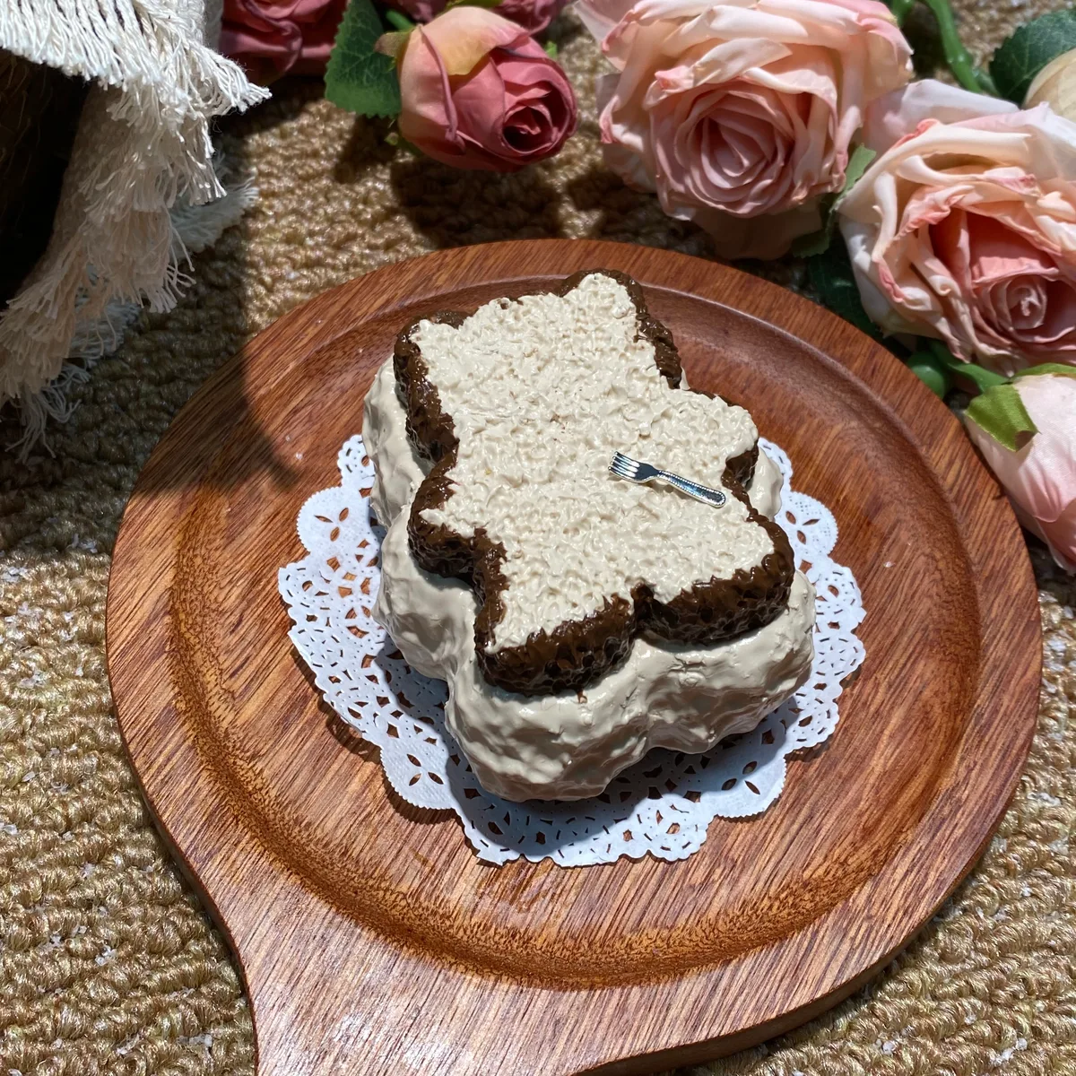 Triple Super Thick Super Big Chocolate Bear Toast Squishy Toy - image 1