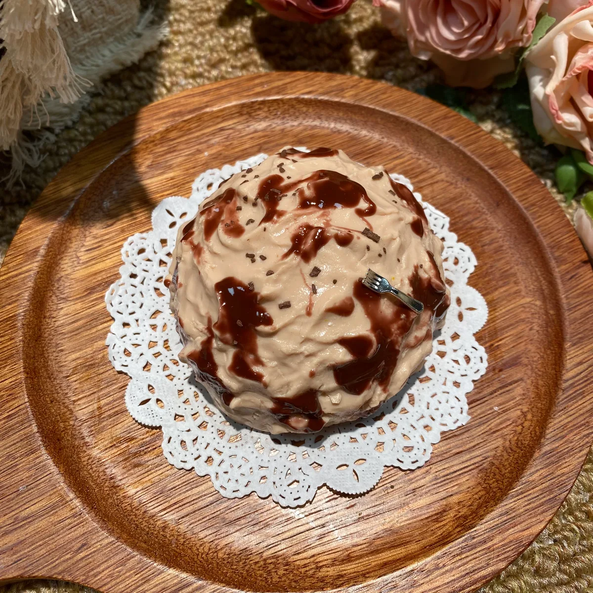 Chocolate Cream Ball Cake Squishy Toy - image 1