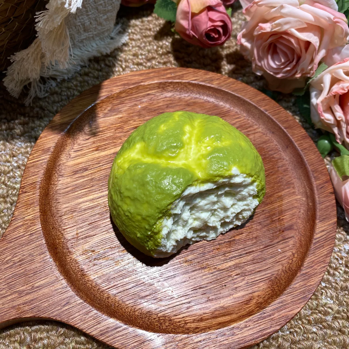 Matcha One-Bite Dinner Roll Squishy Toy - image 1