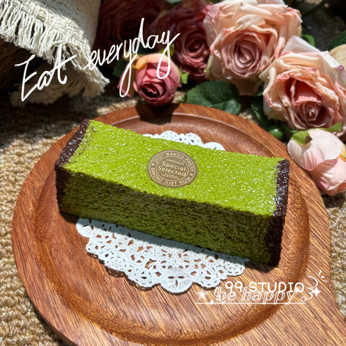 Long Chocolate Matcha Stick Toast Squishy Toy - image 1