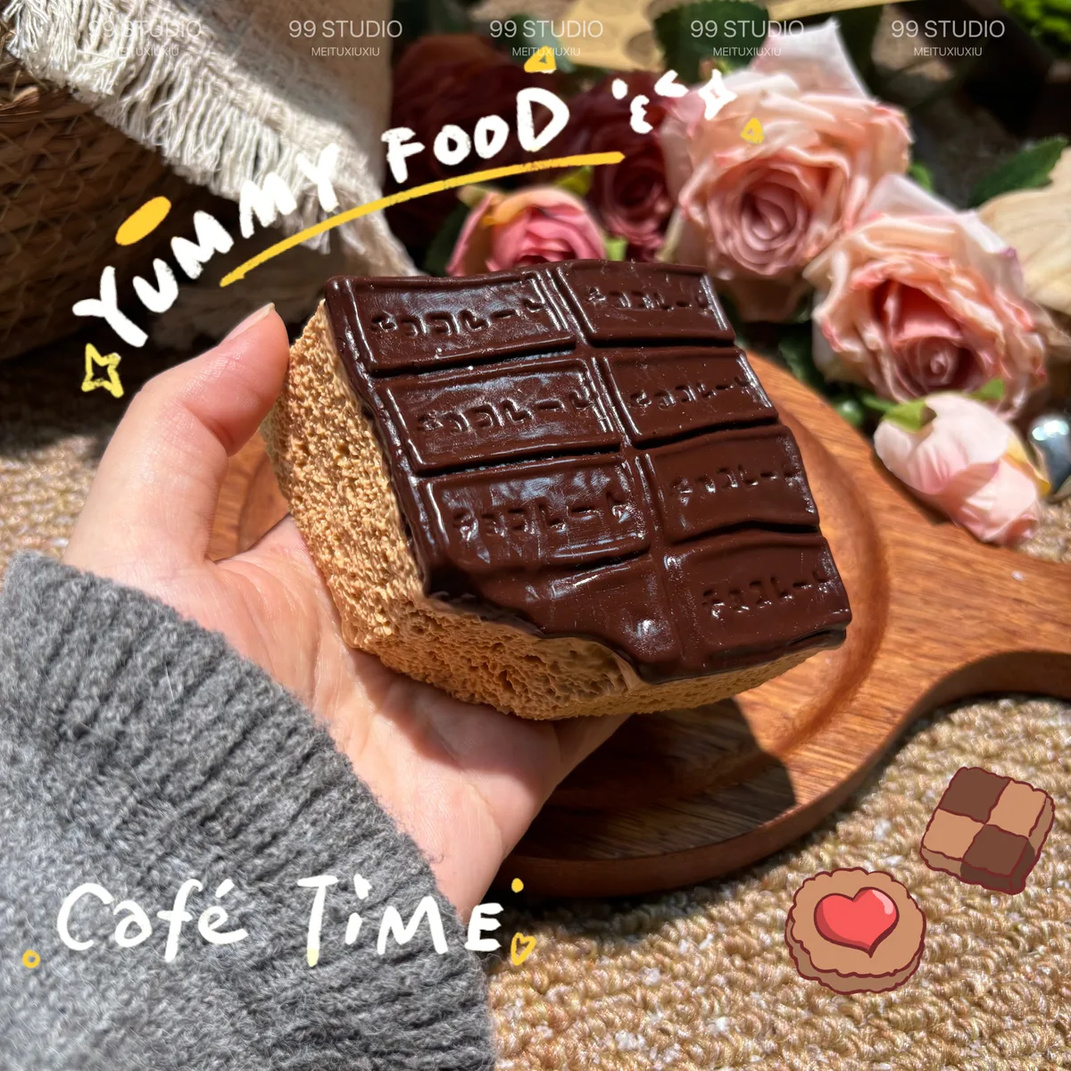 Chocolate Jumbo Brownie Cake Squishy Toy - image 1