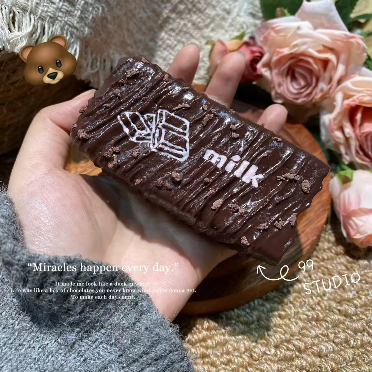 milk Chocolate Stick Squishy Toy - image 1
