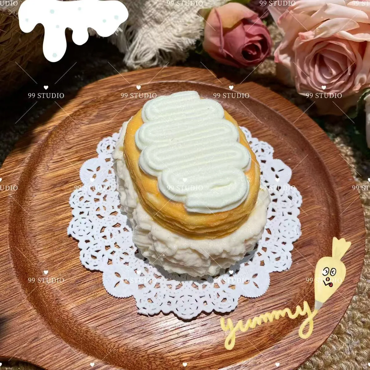 Cream Mille-Layer Bread Squishy Toy - image 1