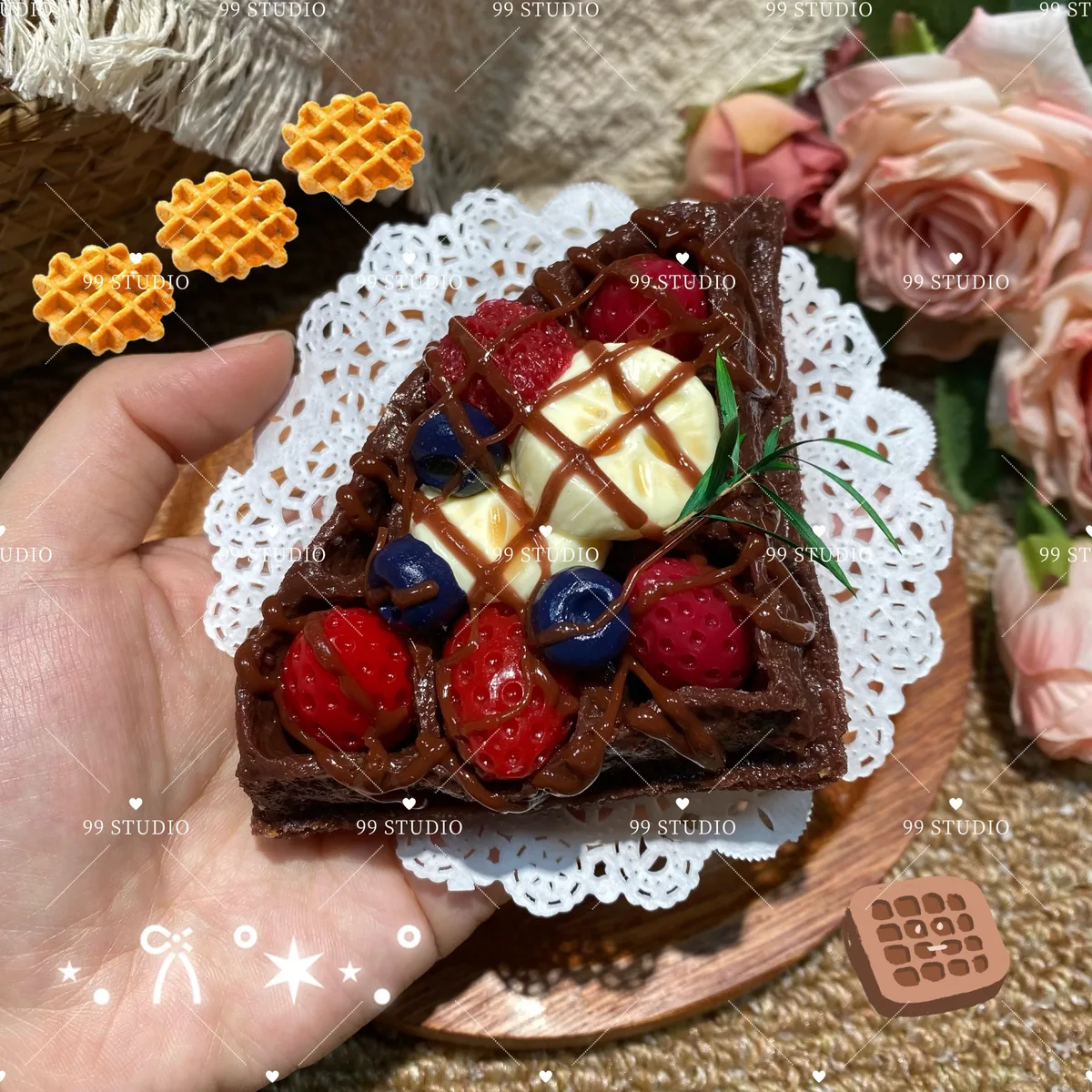 Chocolate Berry Waffle Squishy Toy - image 1
