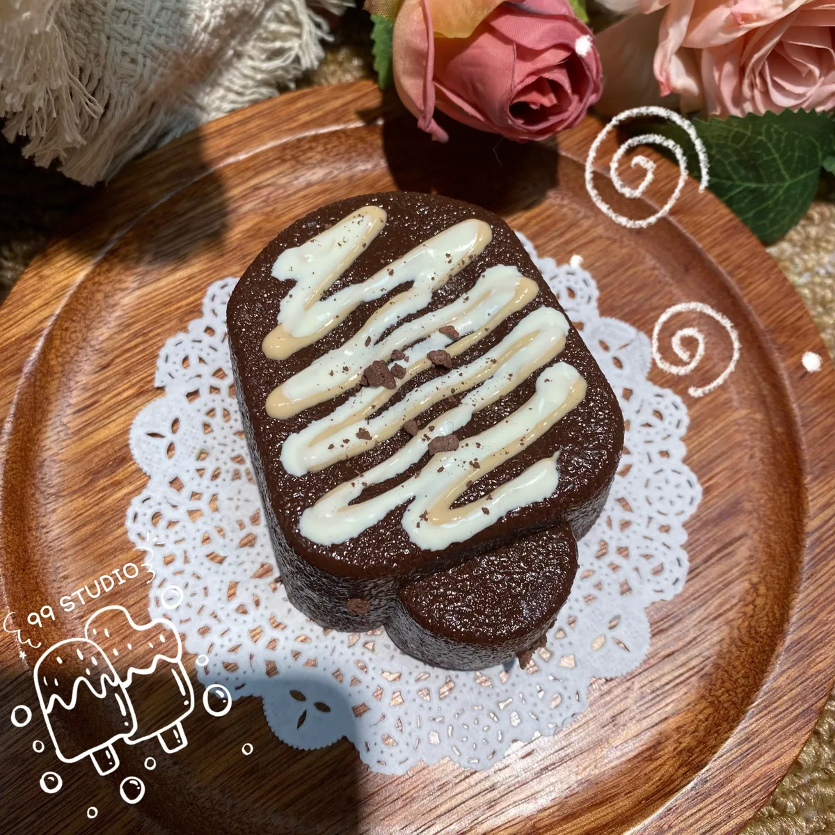 Rich Sauce Chocolate Ice Cream Bar Squishy Toy - image 1