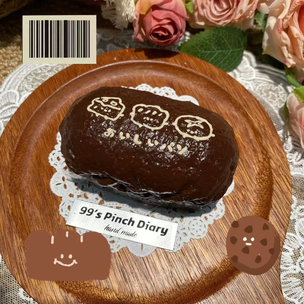 Japanese Chocolate Bread Squishy Toy - image 1