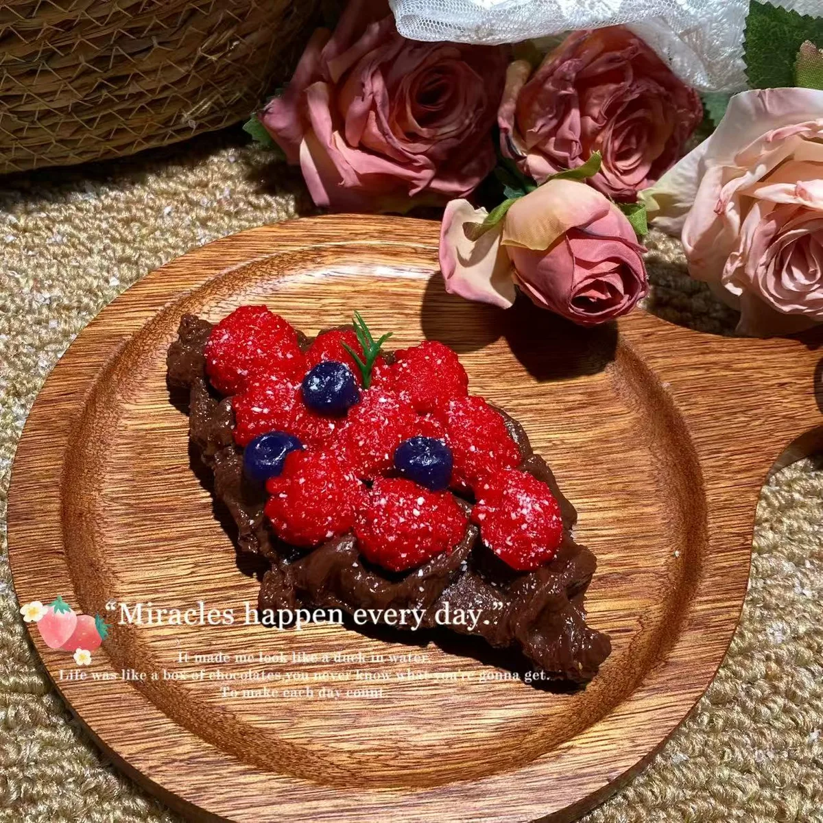 Chocolate Berry Waffle Squishy Toy - image 1