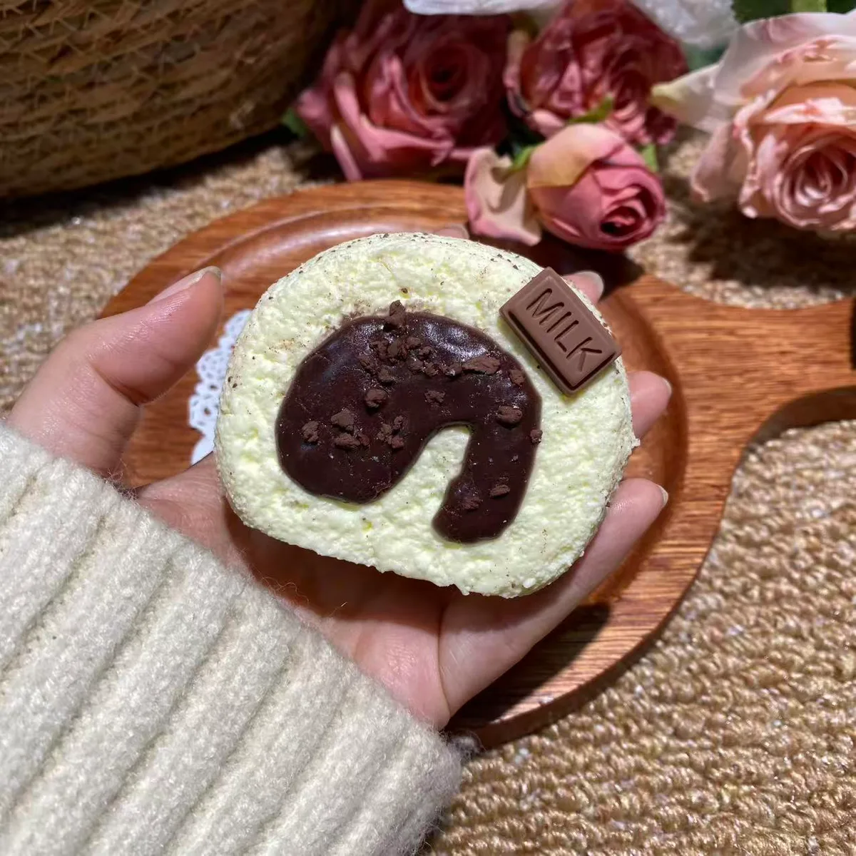 Earl Chocolate Swiss Roll Squishy Toy - image 1