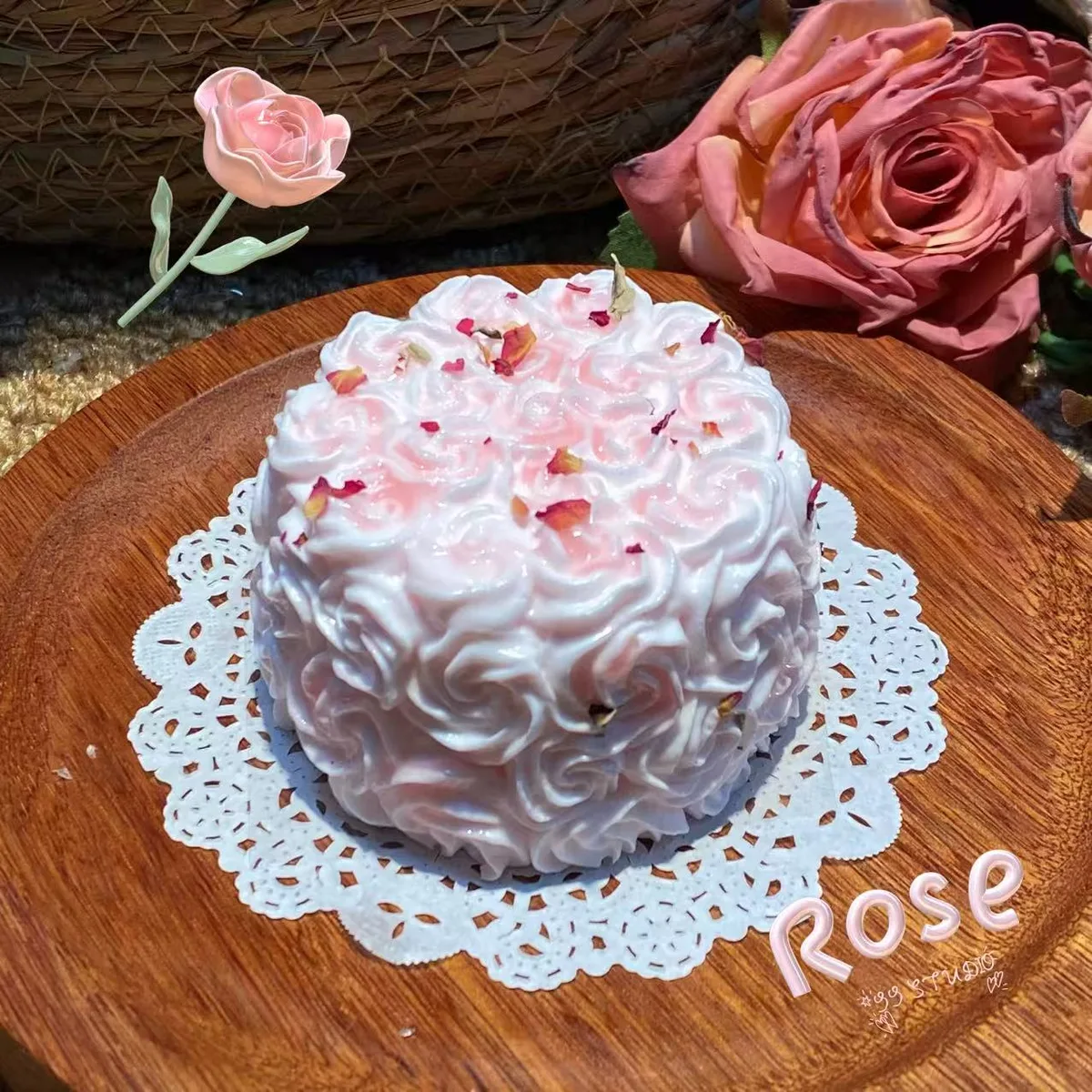 Strawberry Milk Piping Cake Squishy Toy - image 1