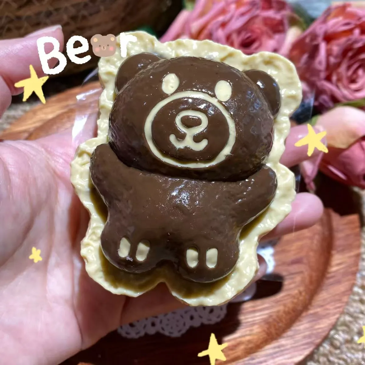 Chocolate Bear Cookie Squishy Toy - image 1