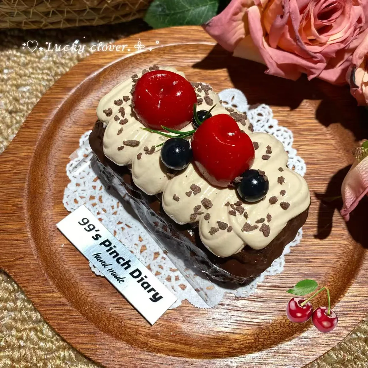 Cherry Chocolate Cake Squishy Toy - image 1