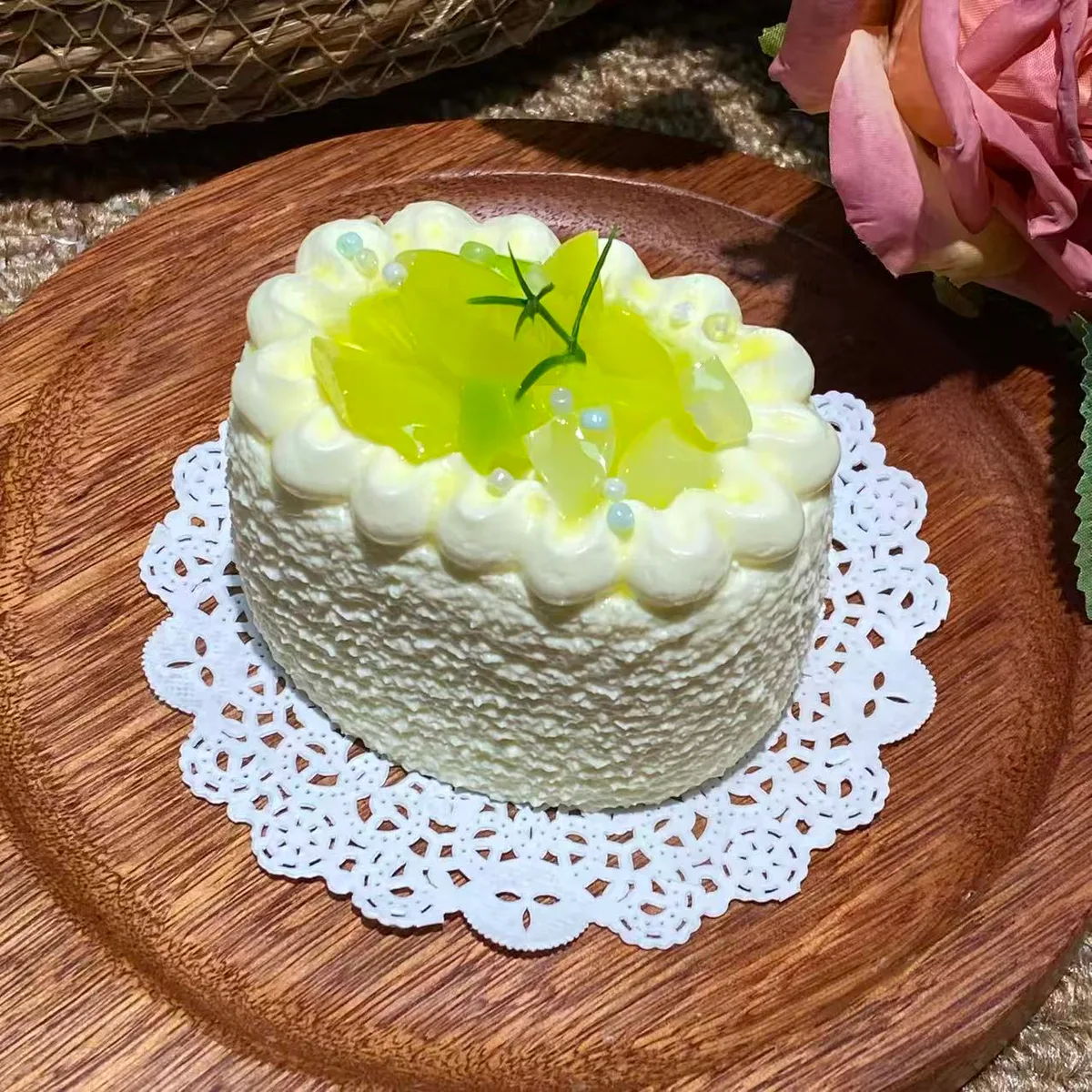 Green Grape Cream Cake Squishy Toy - image 1