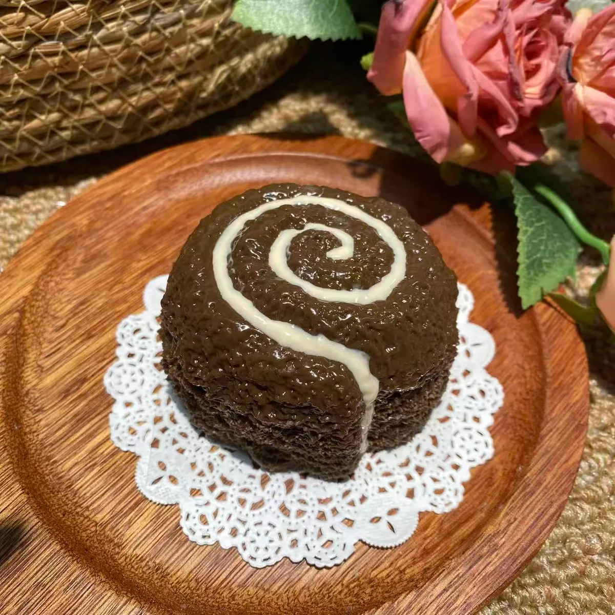 Chocolate Roll Roll Toast Bun Squishy Toy - image 1