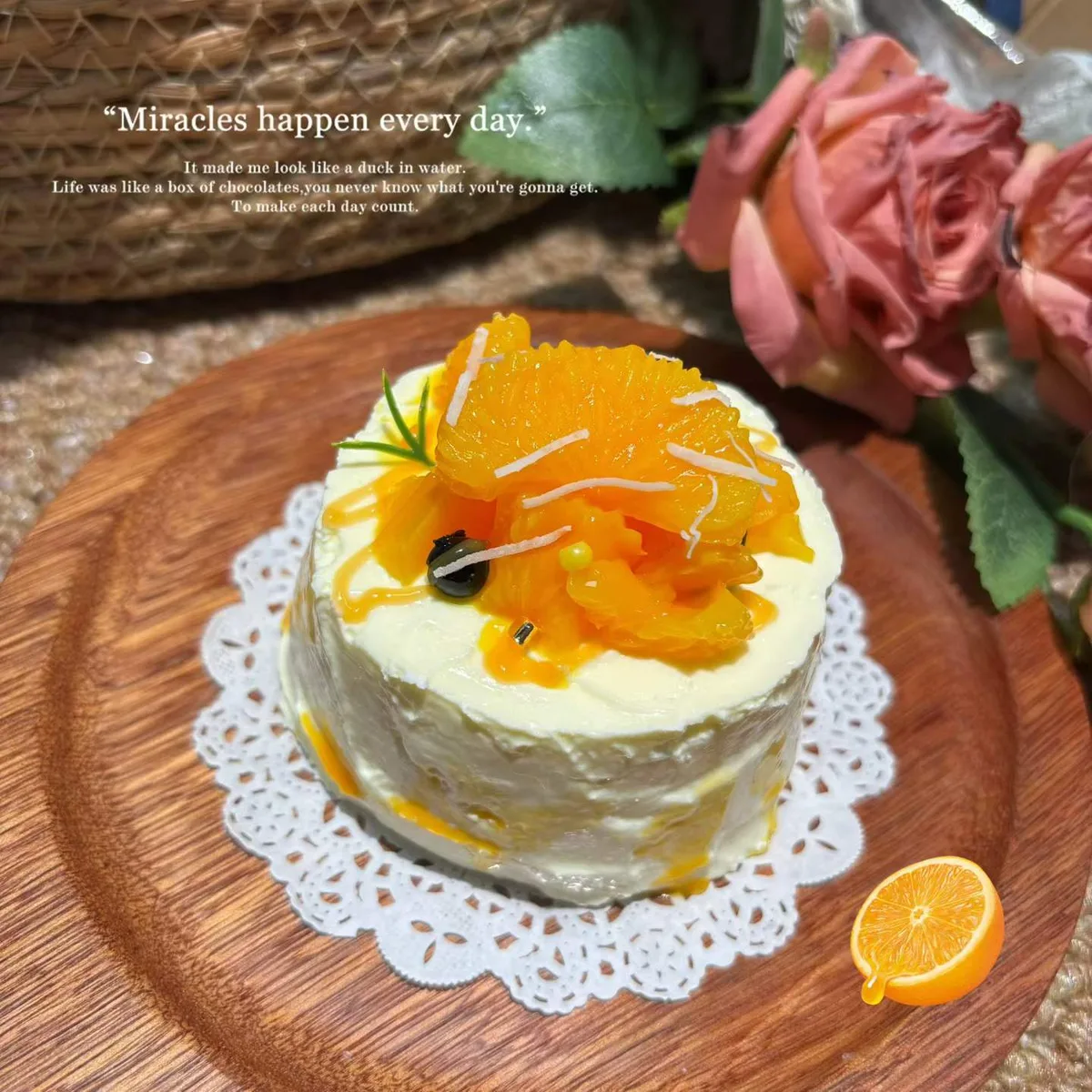 Mandarin Orange Cream Cake Squishy Toy - image 1