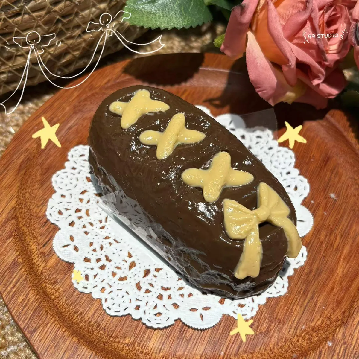Bow Chocolate Bread Squishy Toy - image 1