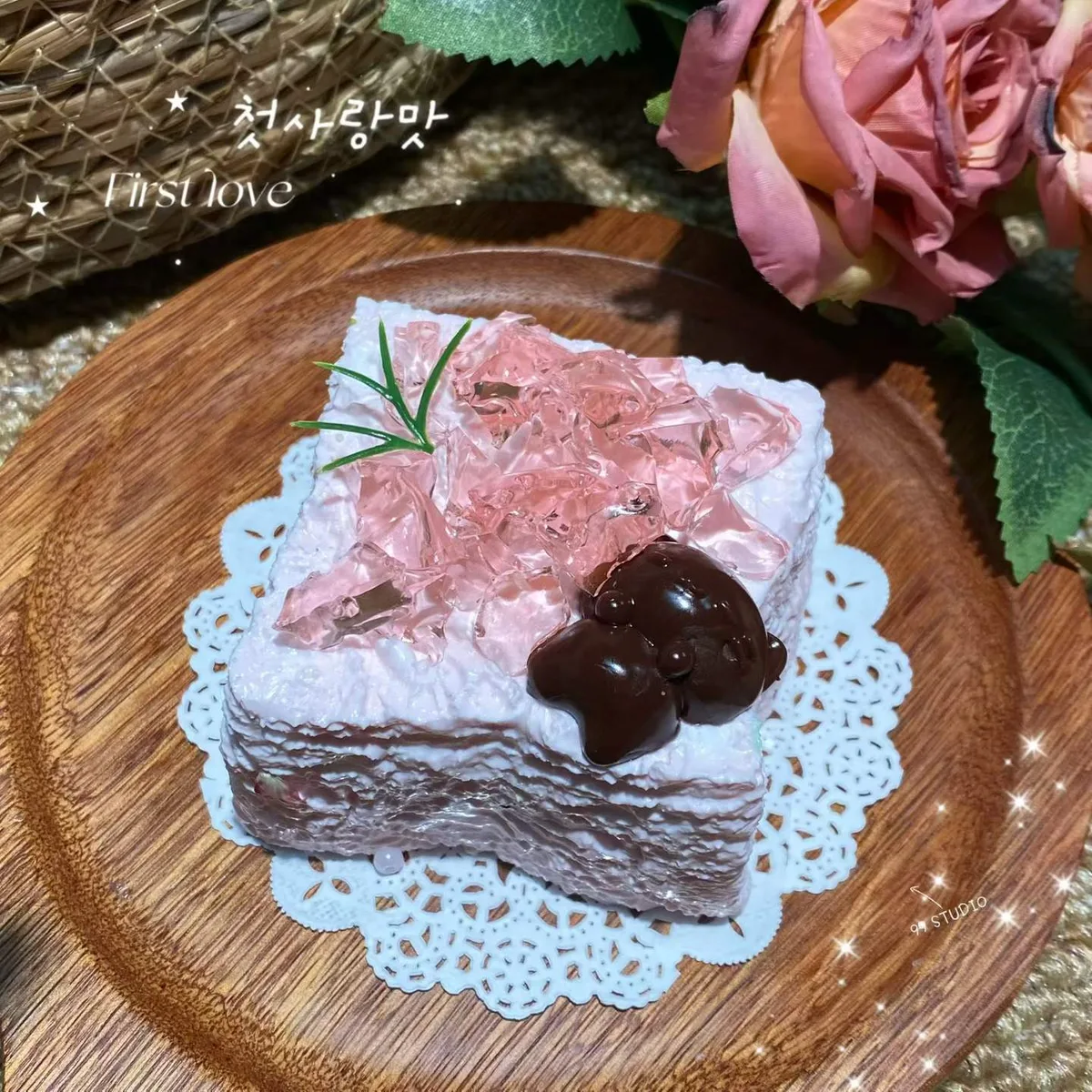 Super Thick Strawberry Jelly Milk Toast Squishy Toy - image 1