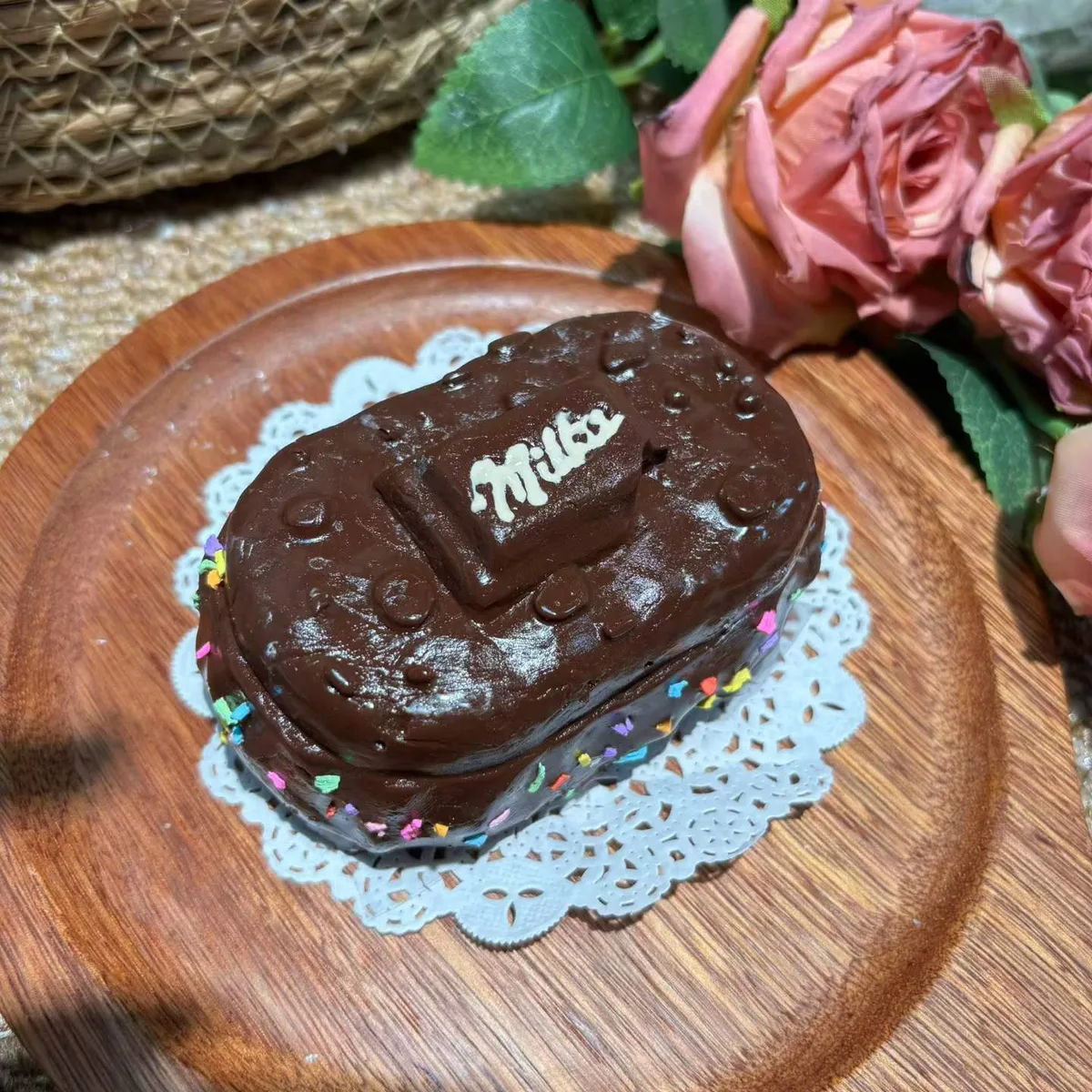 Mika Chocolate Macaron Squishy Toy - image 1