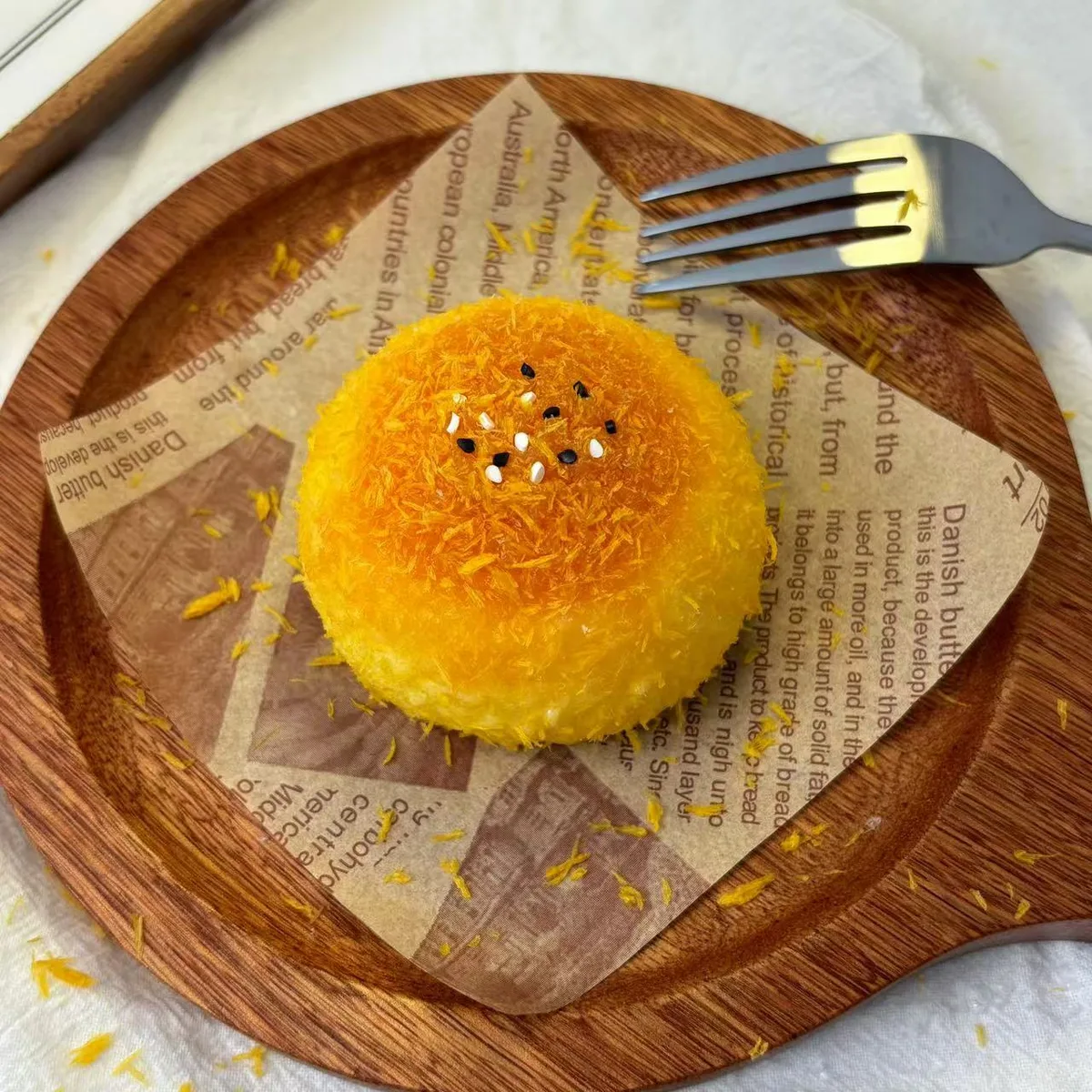 Fried Egg Yolk Pastry Squishy Toy